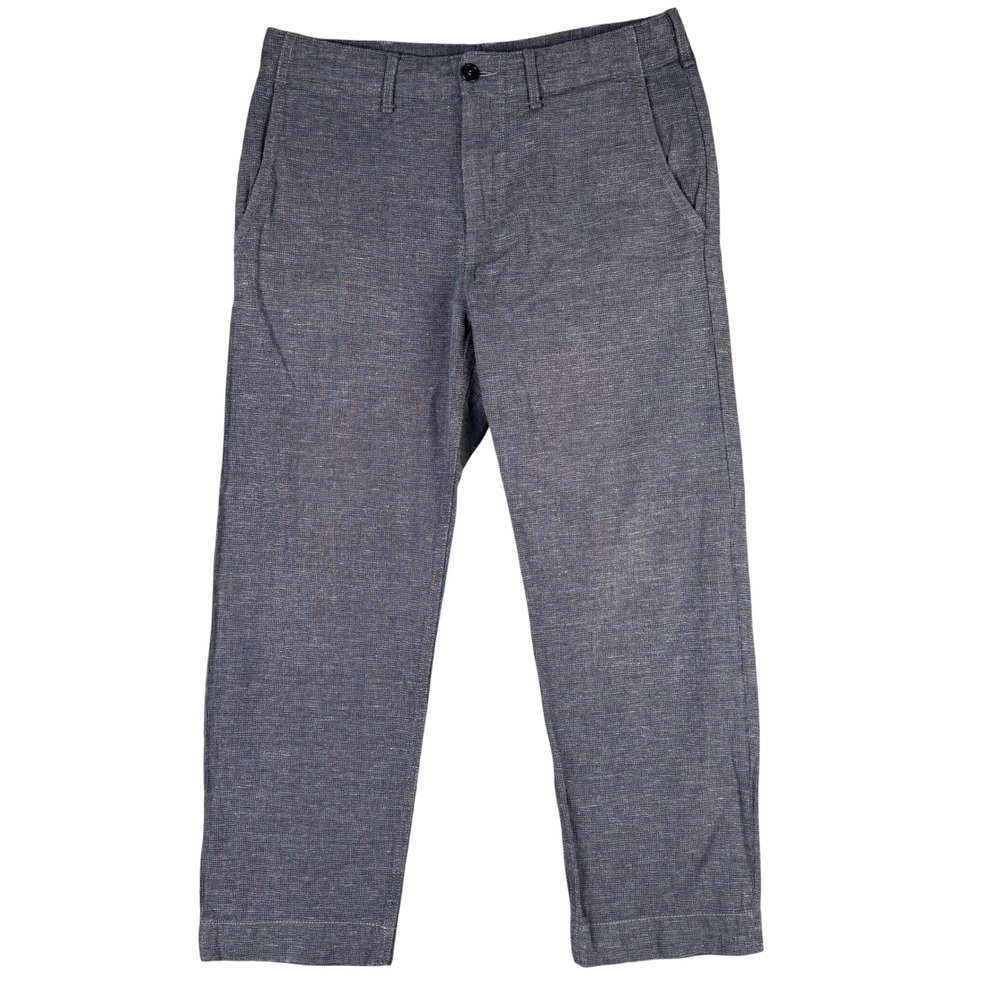 Buck Mason Navy Hopsack Cotton Linen Deck Pant Size 30 BM14116.702